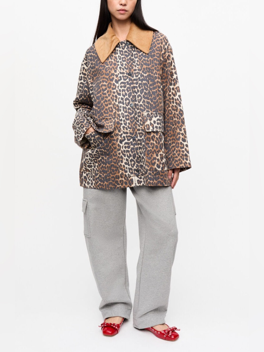 NWT* Ganni Leopard Printed Canvas Midi Jacket
$545 - size S/M - Picture 2 of 7